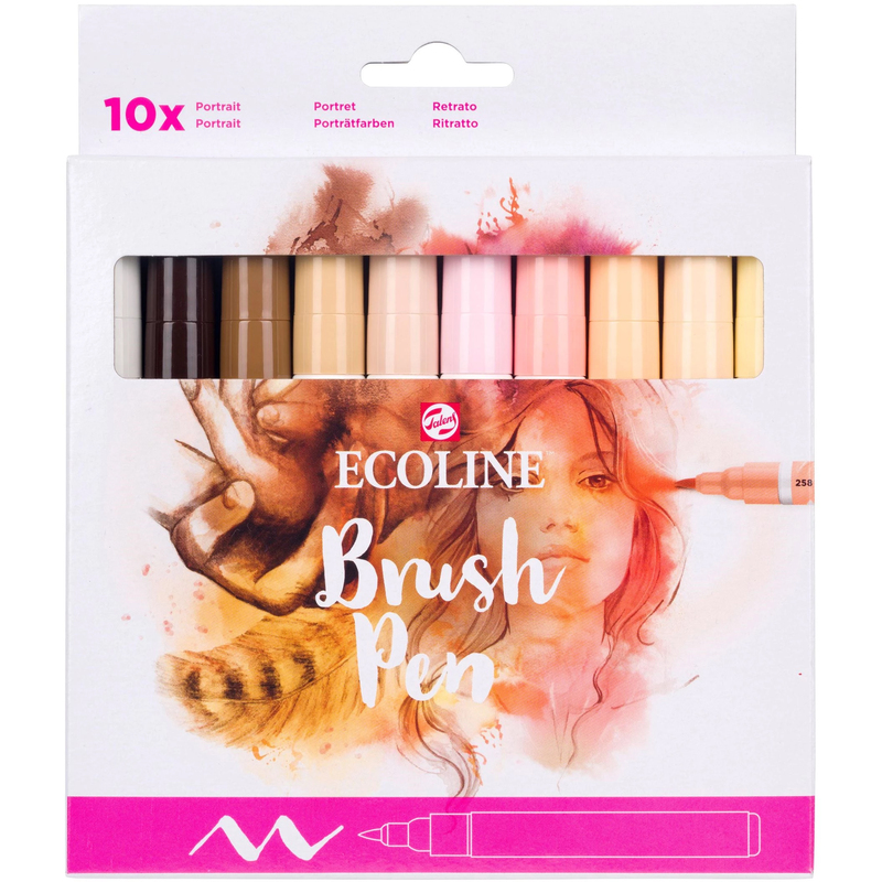 Ecoline Pinselstifte Brush Pen, Skin, 10 Stück, assortiert