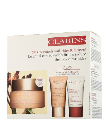 Clarins Extra-Firming Set mit Creme Jour, Creme Nuit & Baume Beauté Eclair 50ml-15ml-15ml