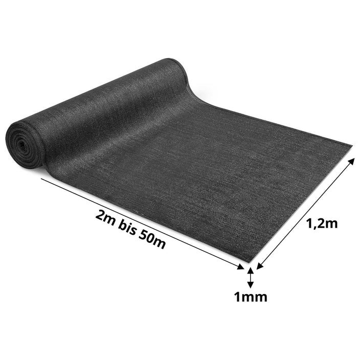 Marius schuttingscherm voor tuin en balkon - schaduwdoek - antraciet / 100 cm / 10 m