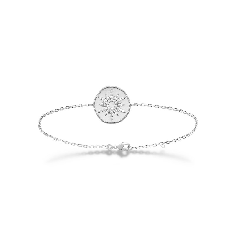 Bracelet Femme - Argent 925 - Oxyde de zirconium - Longueur : 18 cm