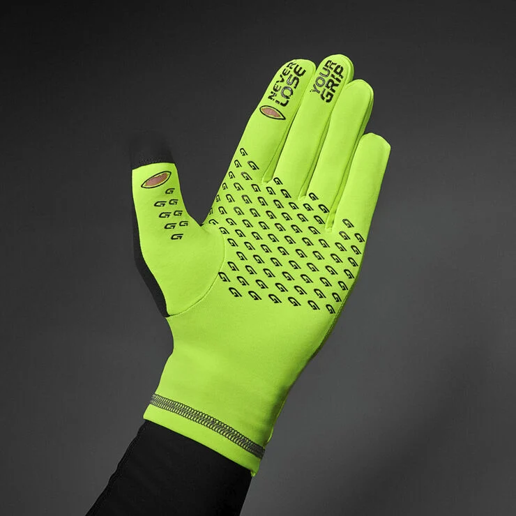 GripGrab Running Expert Hi-Vis løbehandsker Gul
