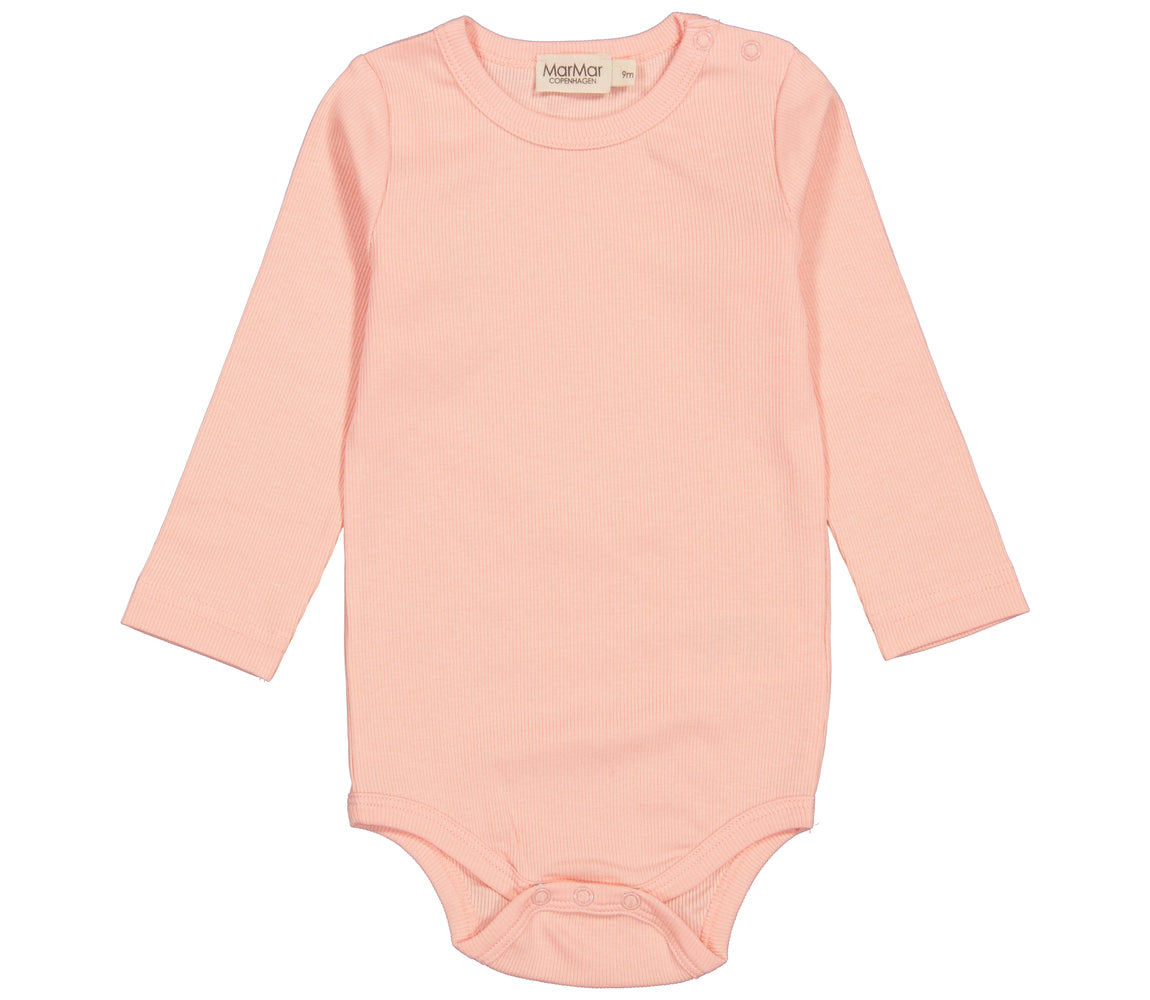 Plain Body LS, Bodystocking  - Soft Coral