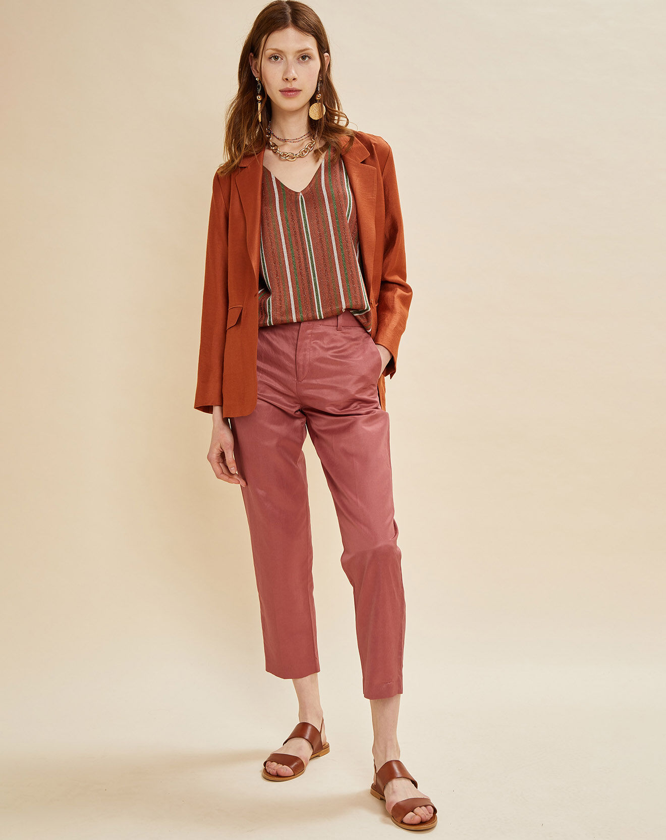 Chloé Stora Veste blazer en Lin mélangé Utopia terra