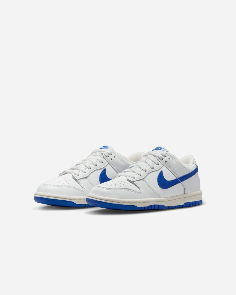 Chaussures Nike Dunk Low Blanc & Bleu Royal pour Enfant