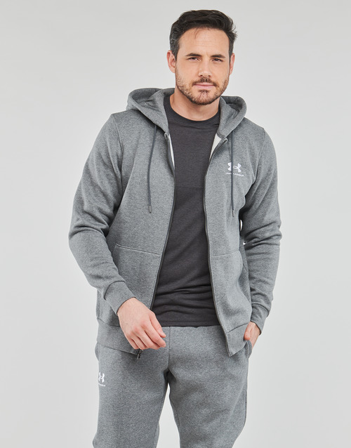 Under Armour - UA ESSENTIAL FLEECE FZ HOOD - Gris