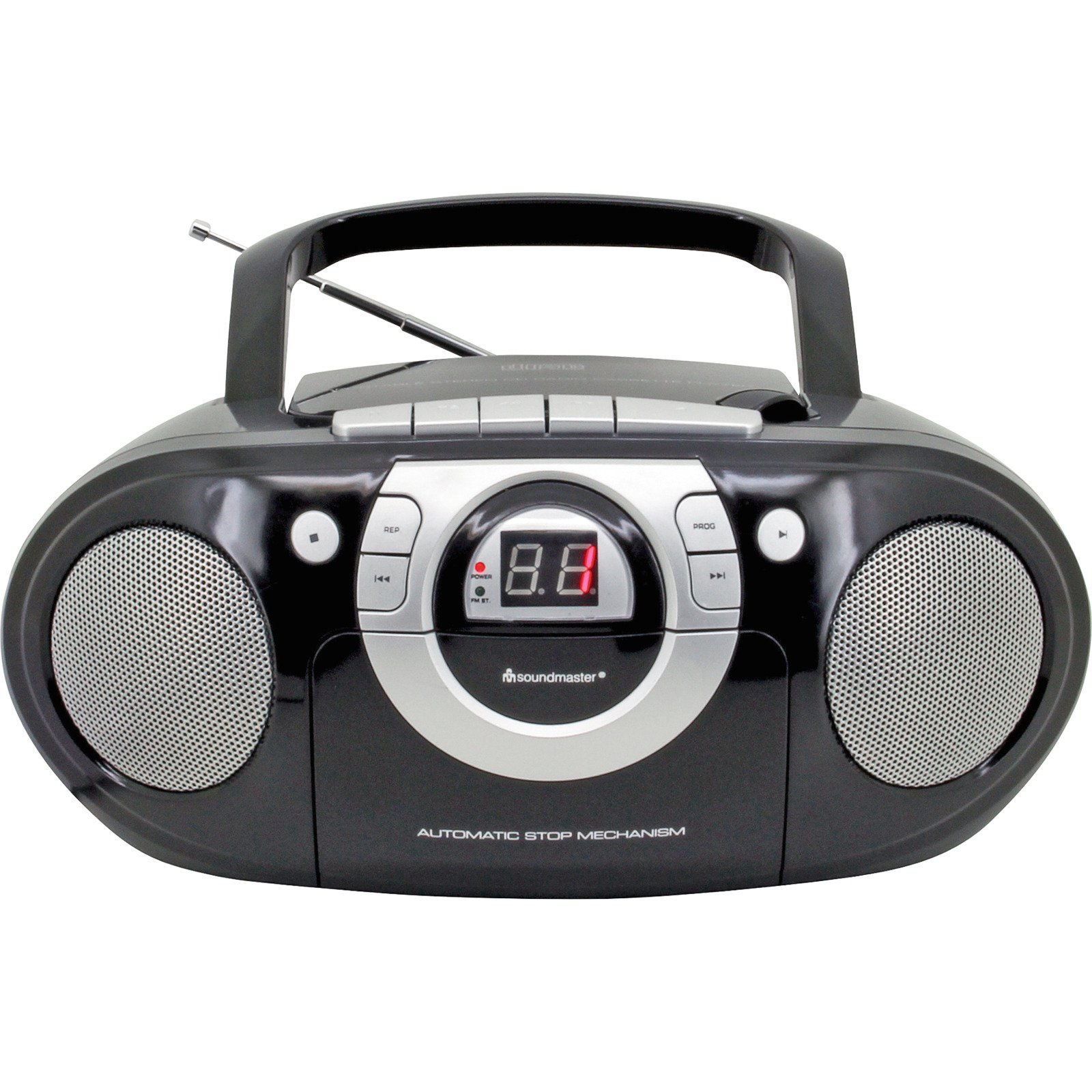 Radio-Kassettenspieler mit CD-Spiel, rot