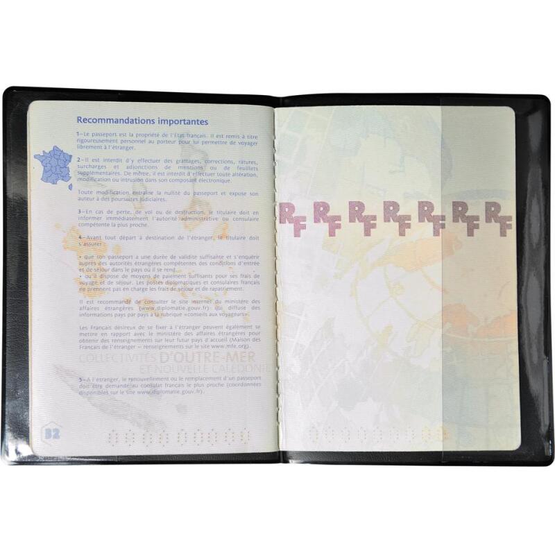 Etui protection RFID Hidentity® Passeport - Noir