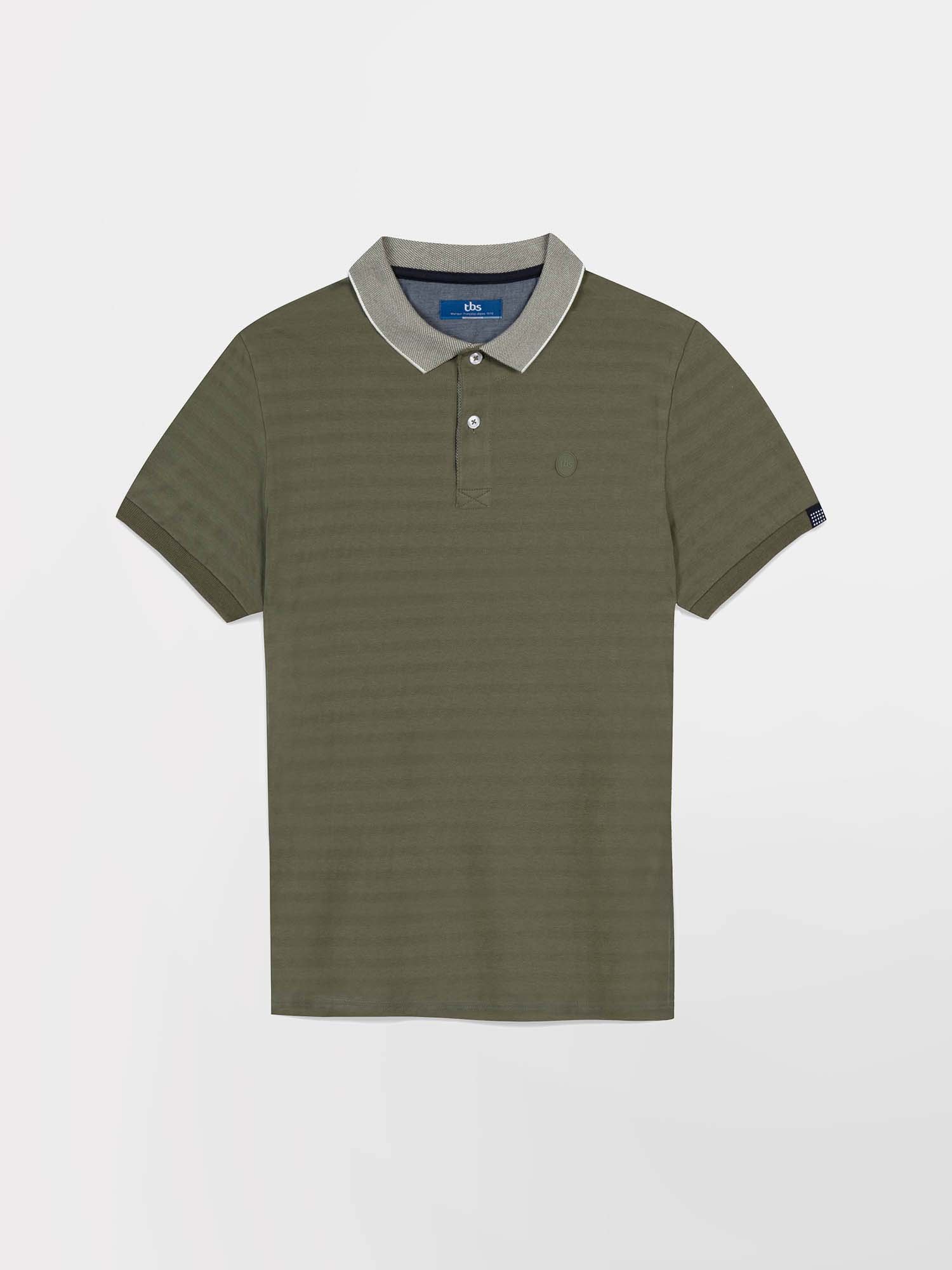 Polo Homme Manches Courtes Jersey Coton Kaki