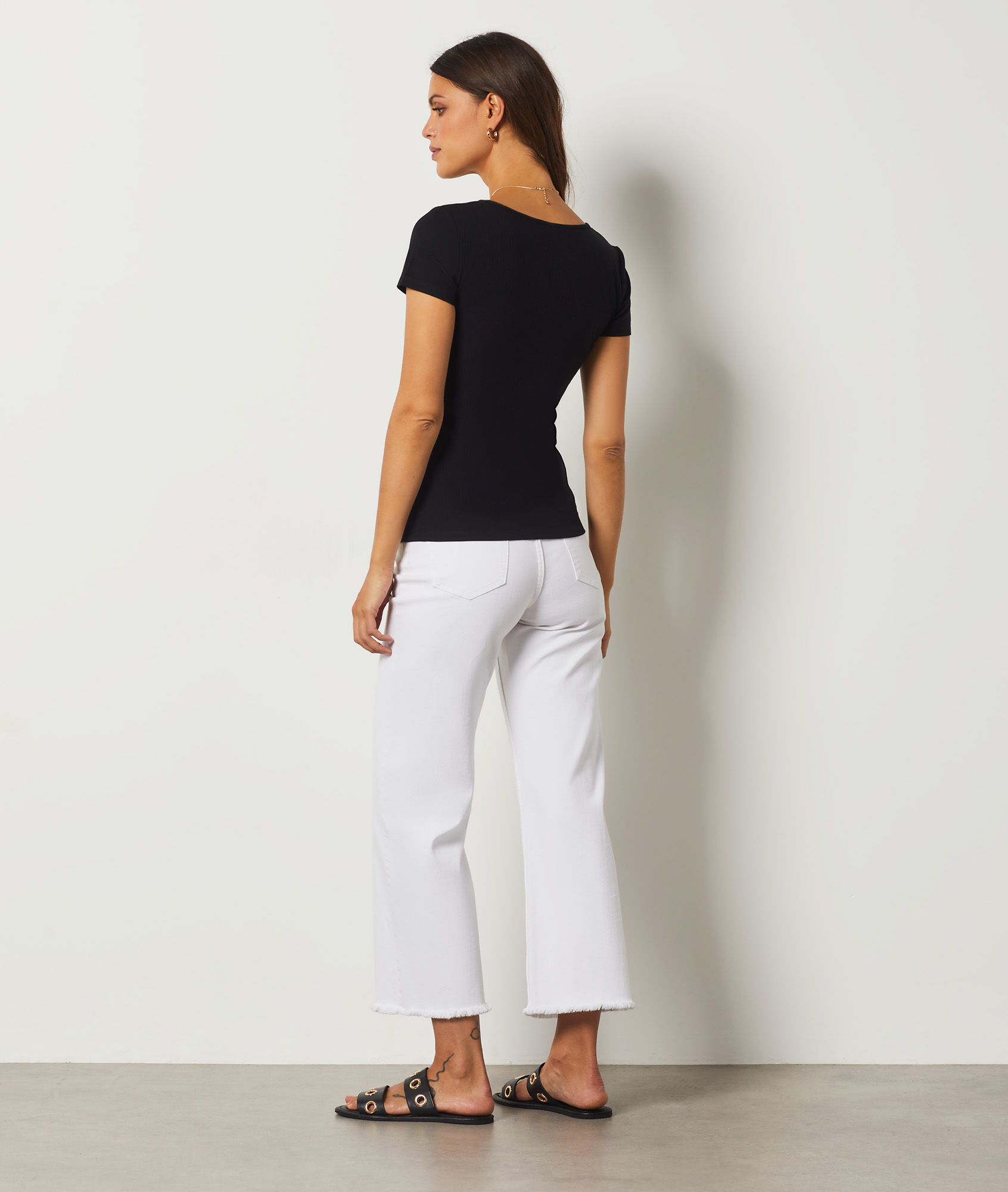 T-shirt cotelé