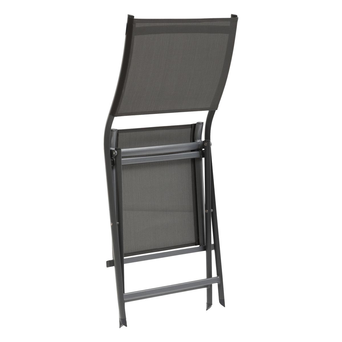CHAISE AXANT PLIANTE ANTHRACITE GRAPHITE