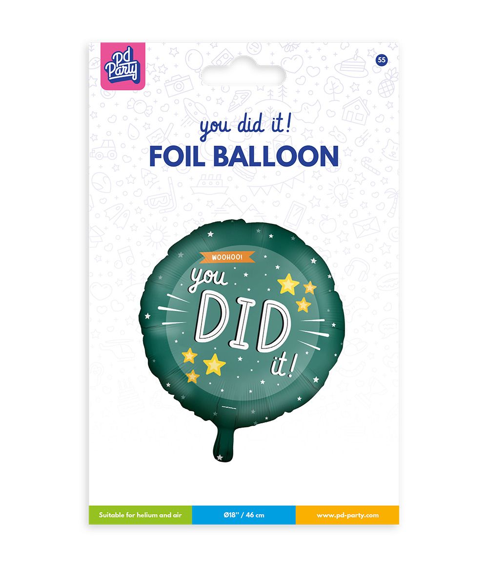 You Did It Helium Ballon Groen Leeg 46cm