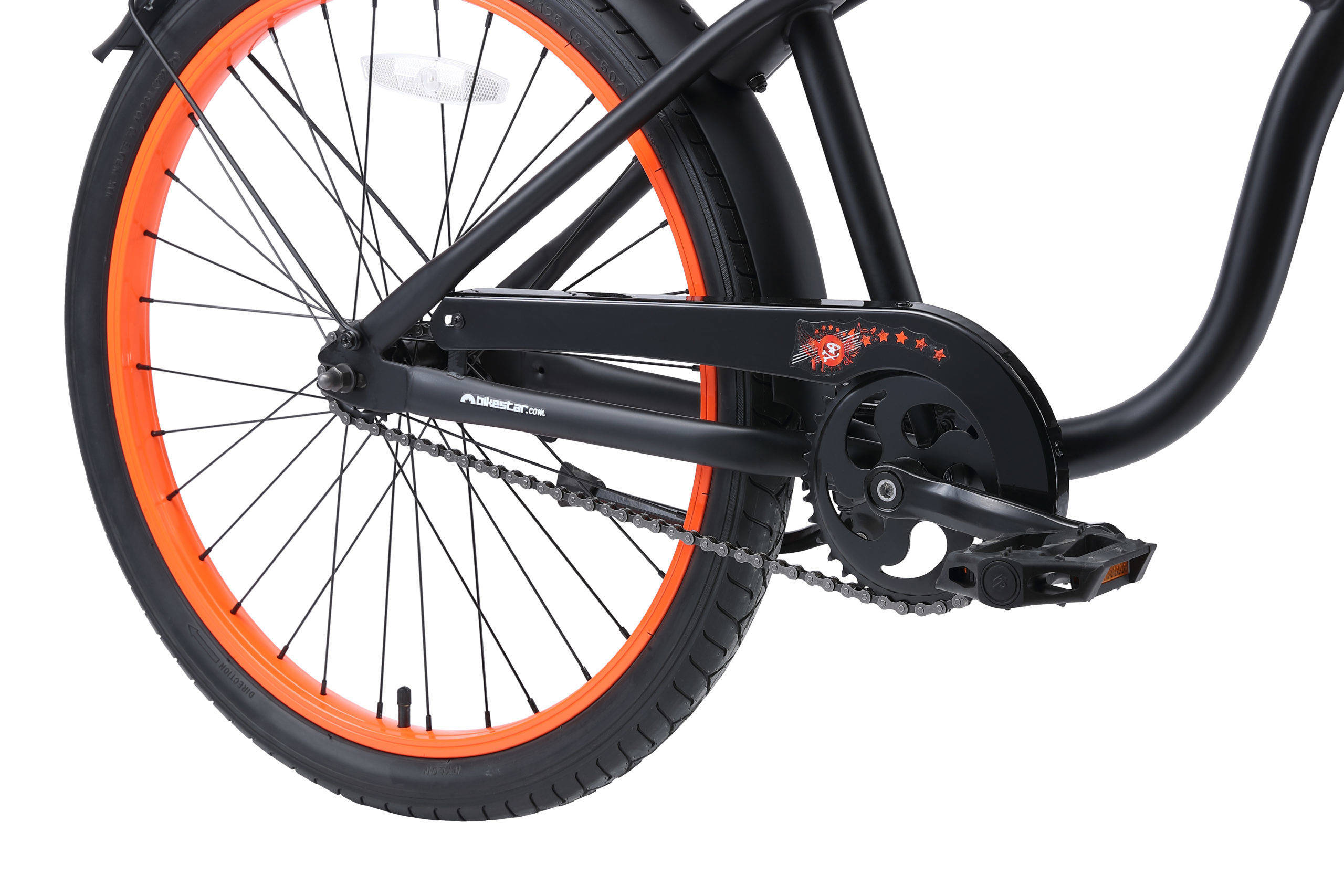 BikeStar Cruiser kinderfiets 24 inch zwart