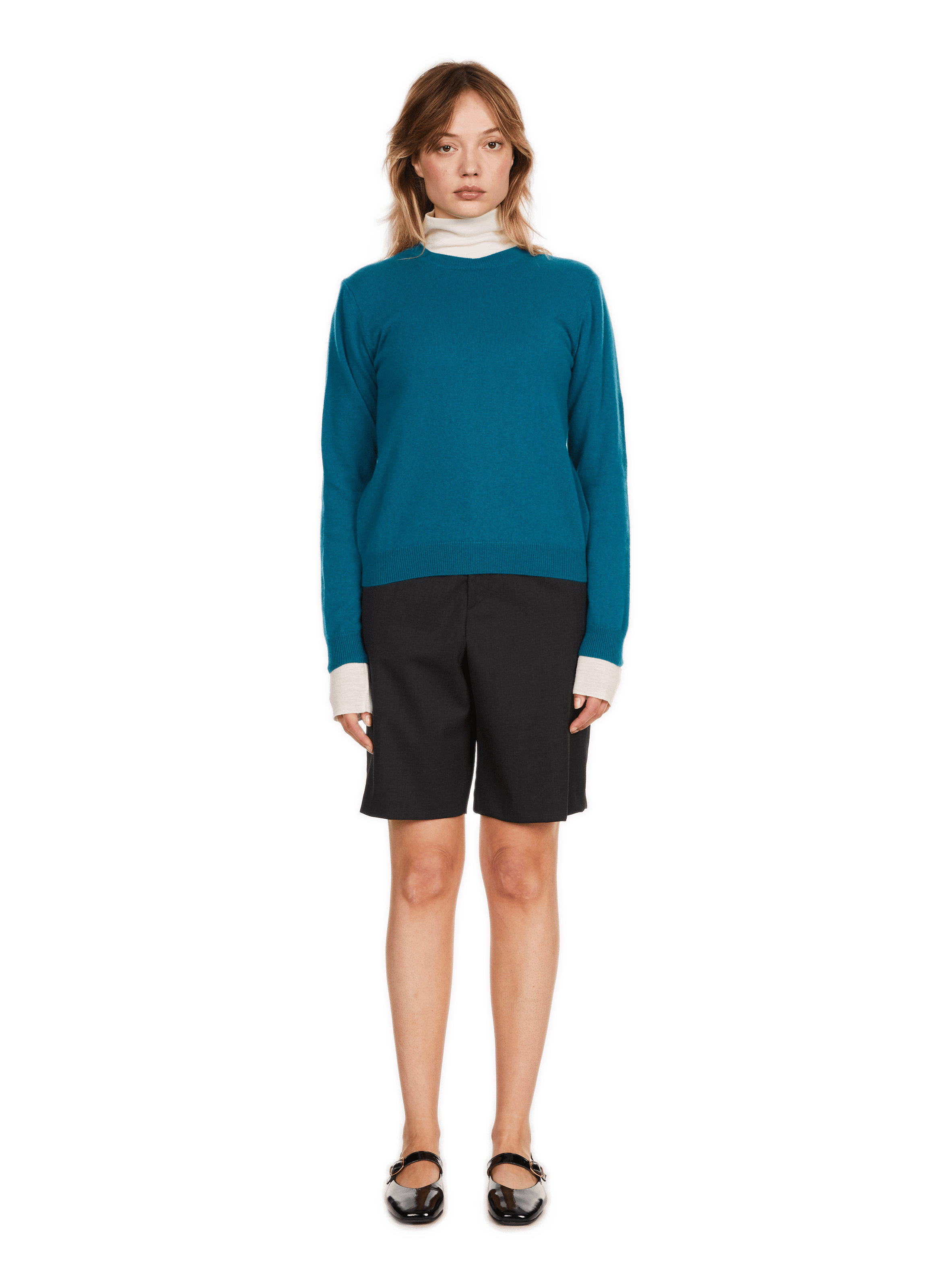 QIRIA - Pull droit en cachemire | Vert