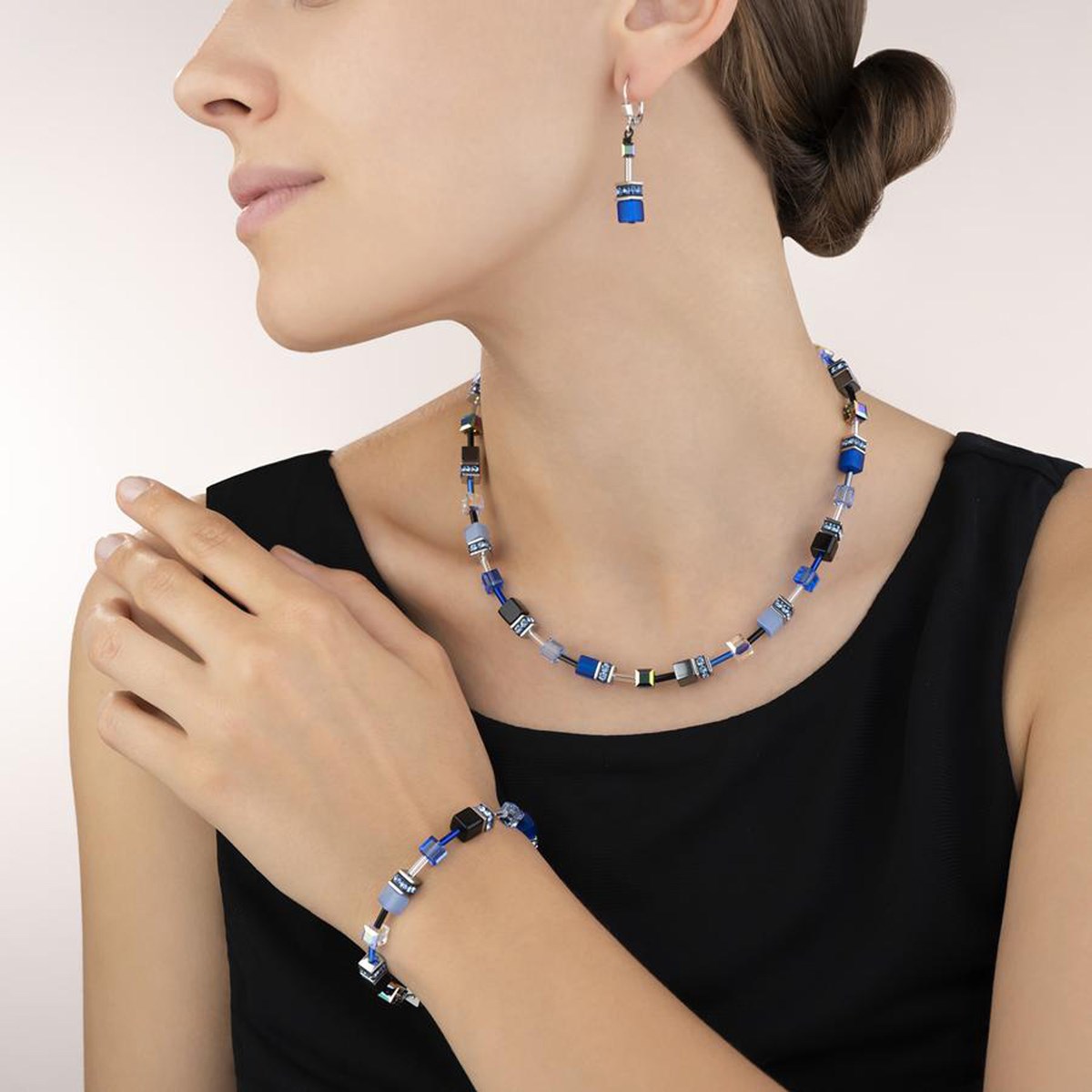 Bracelet Coeur de Lion Géocube bleu cobalt
