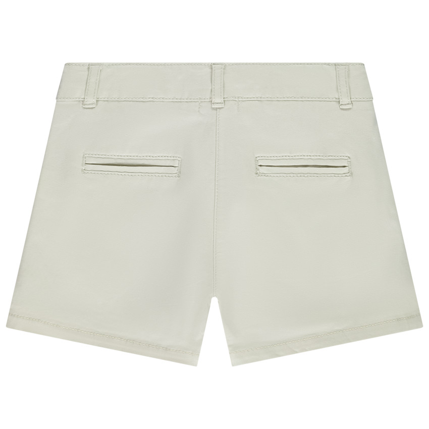 Short en twill uni effet pince pour fille