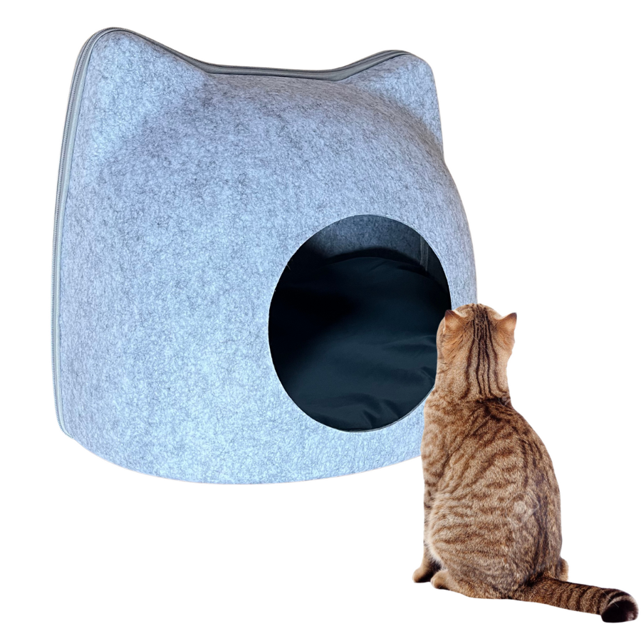 Casinha para Gatos com Almofada Macia. Cama para Gatos. Casinha em Formato de Gato com Entrada Redonda, Caverna para Gatos, Iglu para Gatos, Cama Caverna para Gatos, Cama para Animais de Estimação