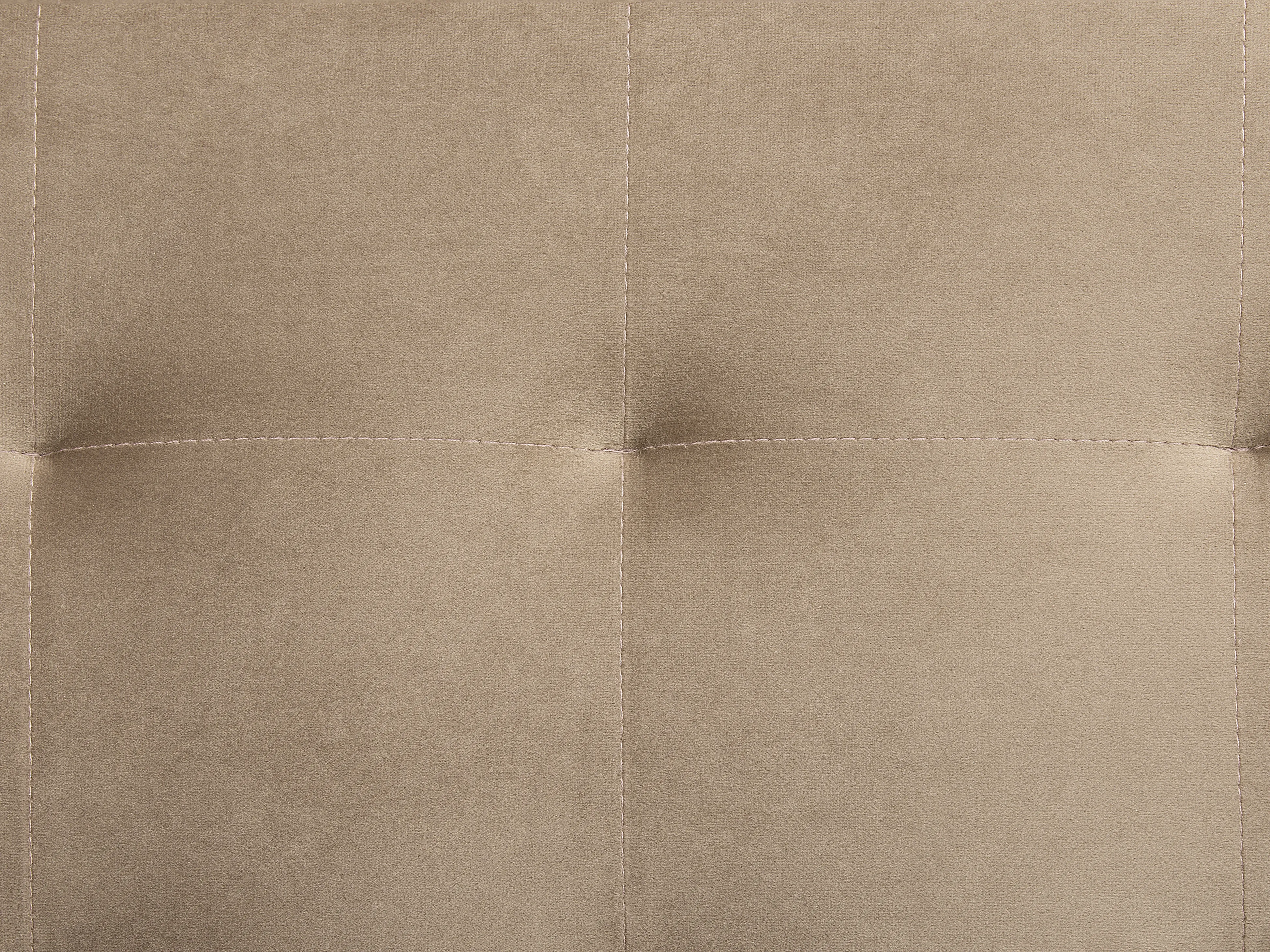 Modulaire hoekslaapbank 4-zits ABERDEEN Fluweel Zandbeige linkszijdig