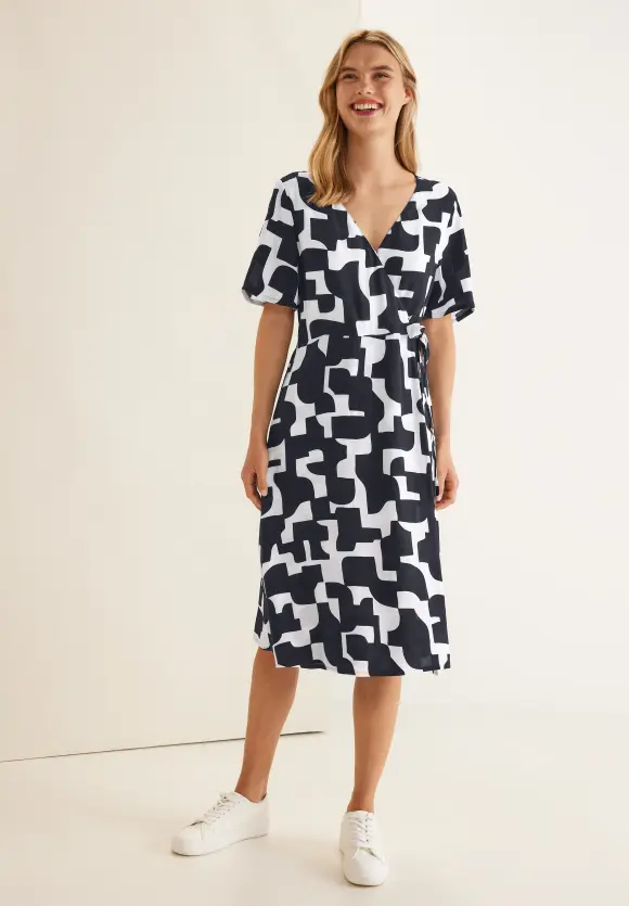 Wickelkleid - dark vintage blue