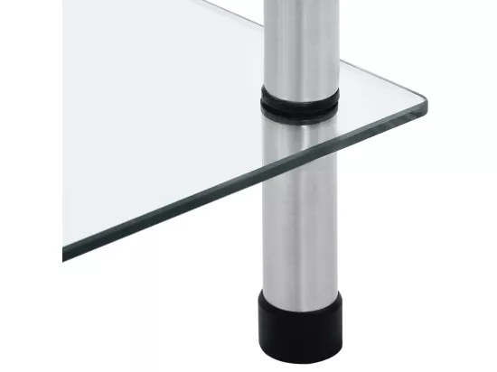 Étagère 6 niveaux Transparent 40x40x160 cm Verre trempé