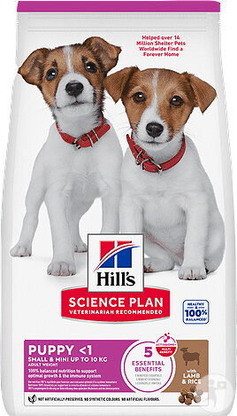 Hill's Science Plan Puppy Small & Mini Croquettes Chien Agneau Et Riz Sachet 6kg
