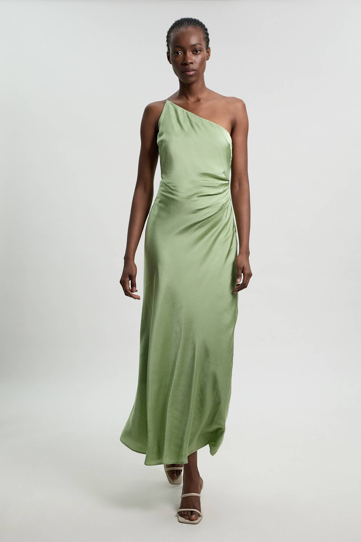 KarenMillen Robe Midi En Satin De Viscose À Détail Asymétrique