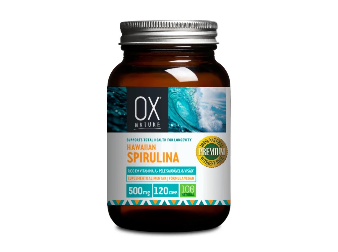 SUPLEMENTO OX NATURE SPIRULINA HAVAI 120 CAPS