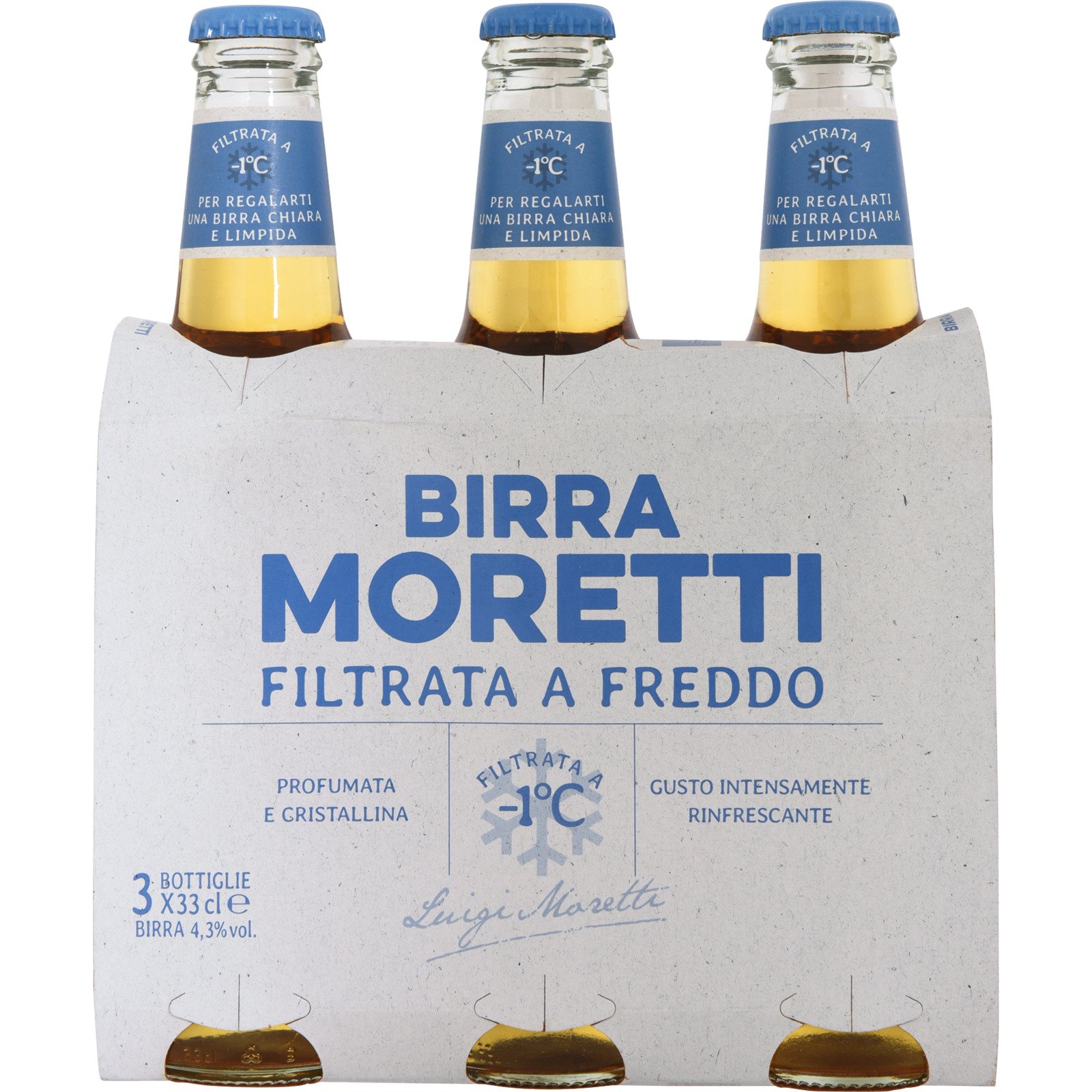 Birra Moretti Filtrata a Freddo 3 x 33 cl