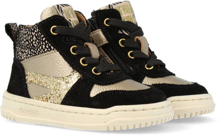 Develab 41922 Half-hoogMeisjesKindersneakers Zwart