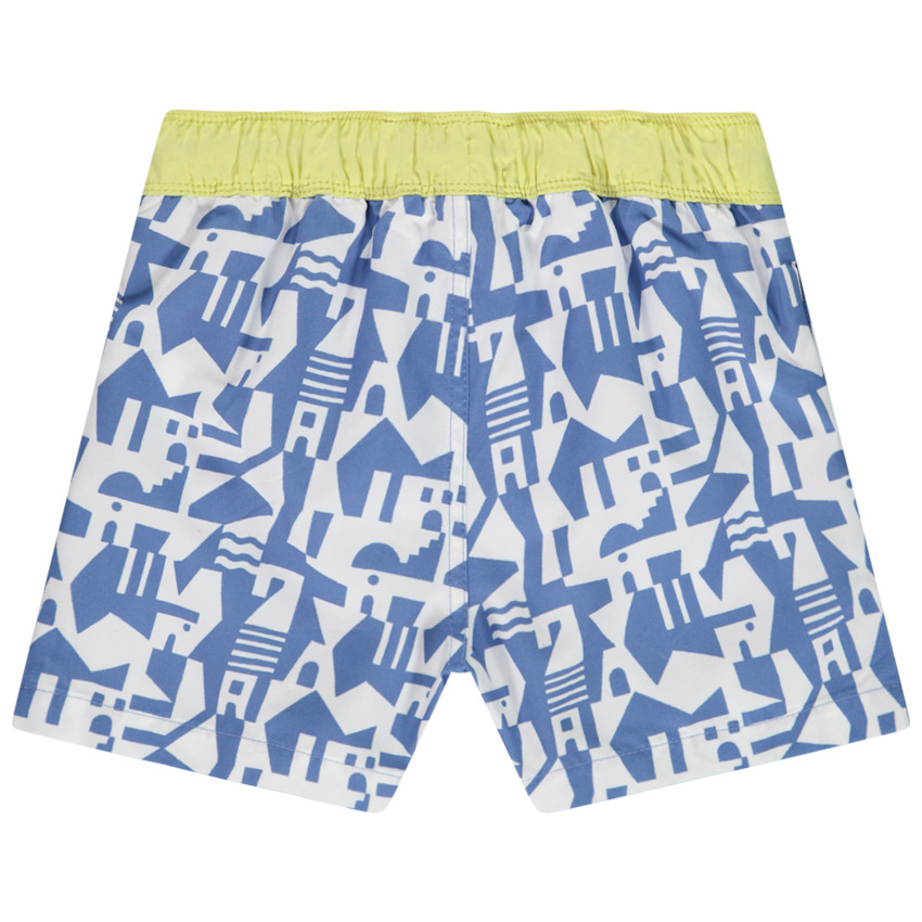 Short de bain imprimé abstrait pour garçon