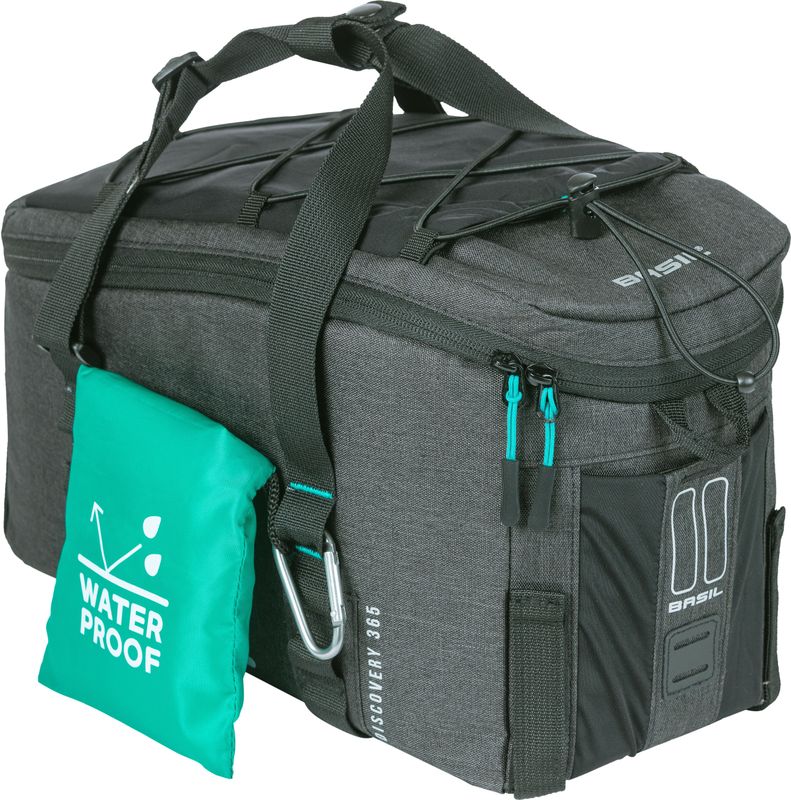 Basil - Discovery 365D - Fietstas - Zwart Mêlee - Polyester - 9 Liter
