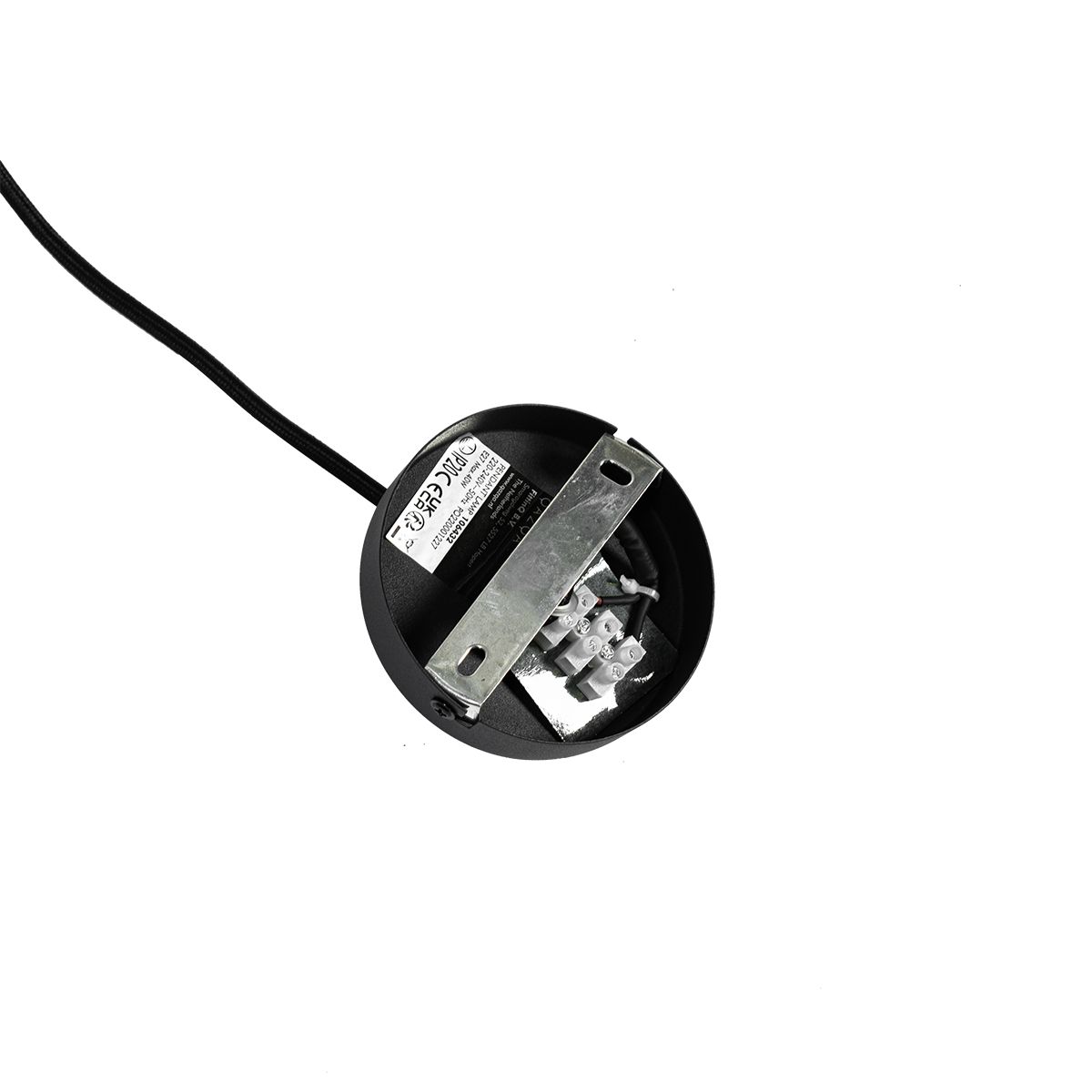 Oosterse hanglamp zwart met naturel bamboe 30 cm - Pua