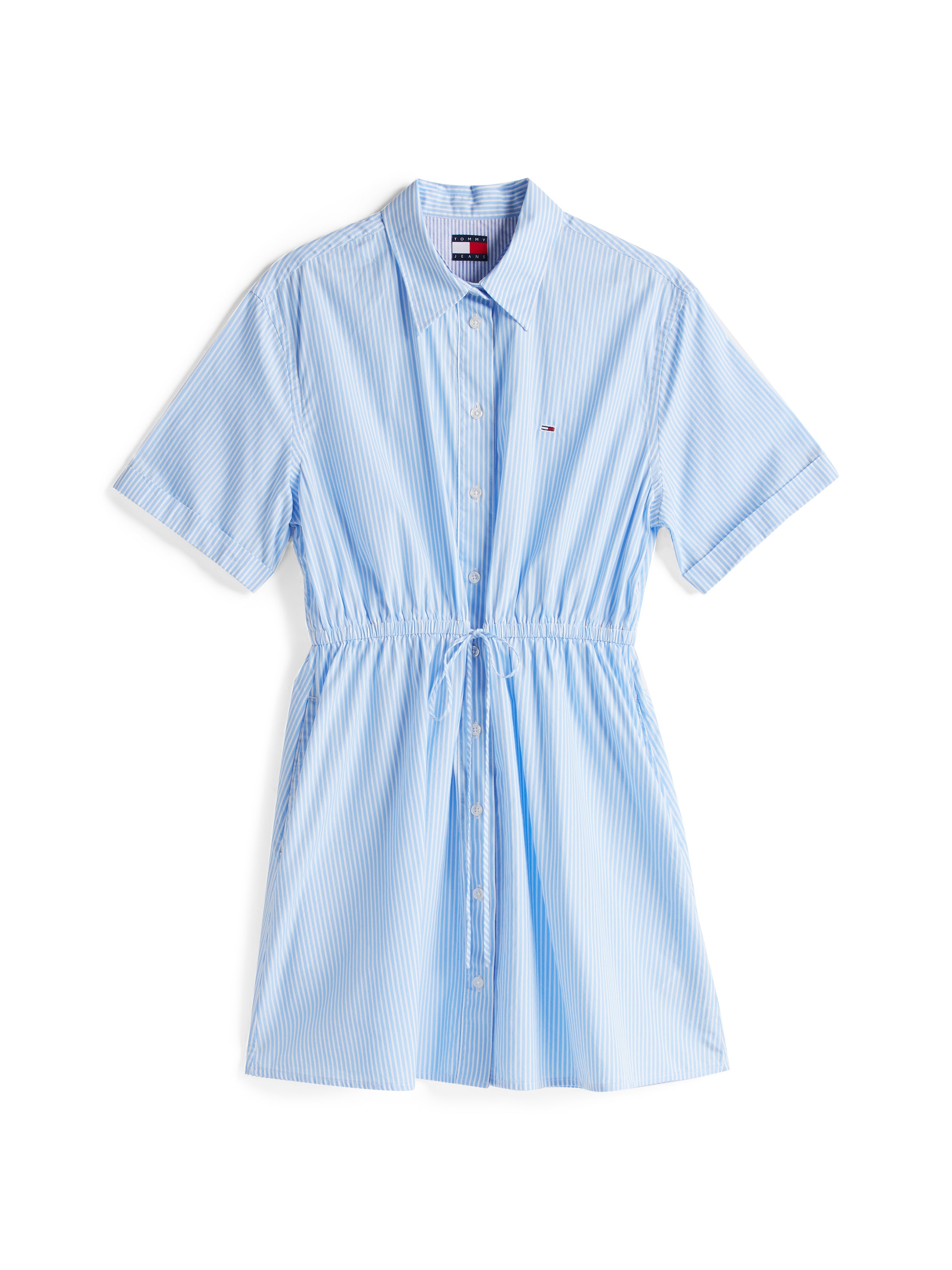 Tommy Jeans Shirtkleid »TJW MINI STRIPE SHIRT DRESS« mit Taillen Bindeband