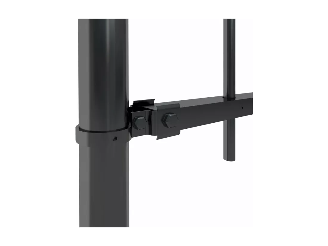 Cl?ture de jardin avec dessus en cerceau Acier 10,2x1,2 m Noir