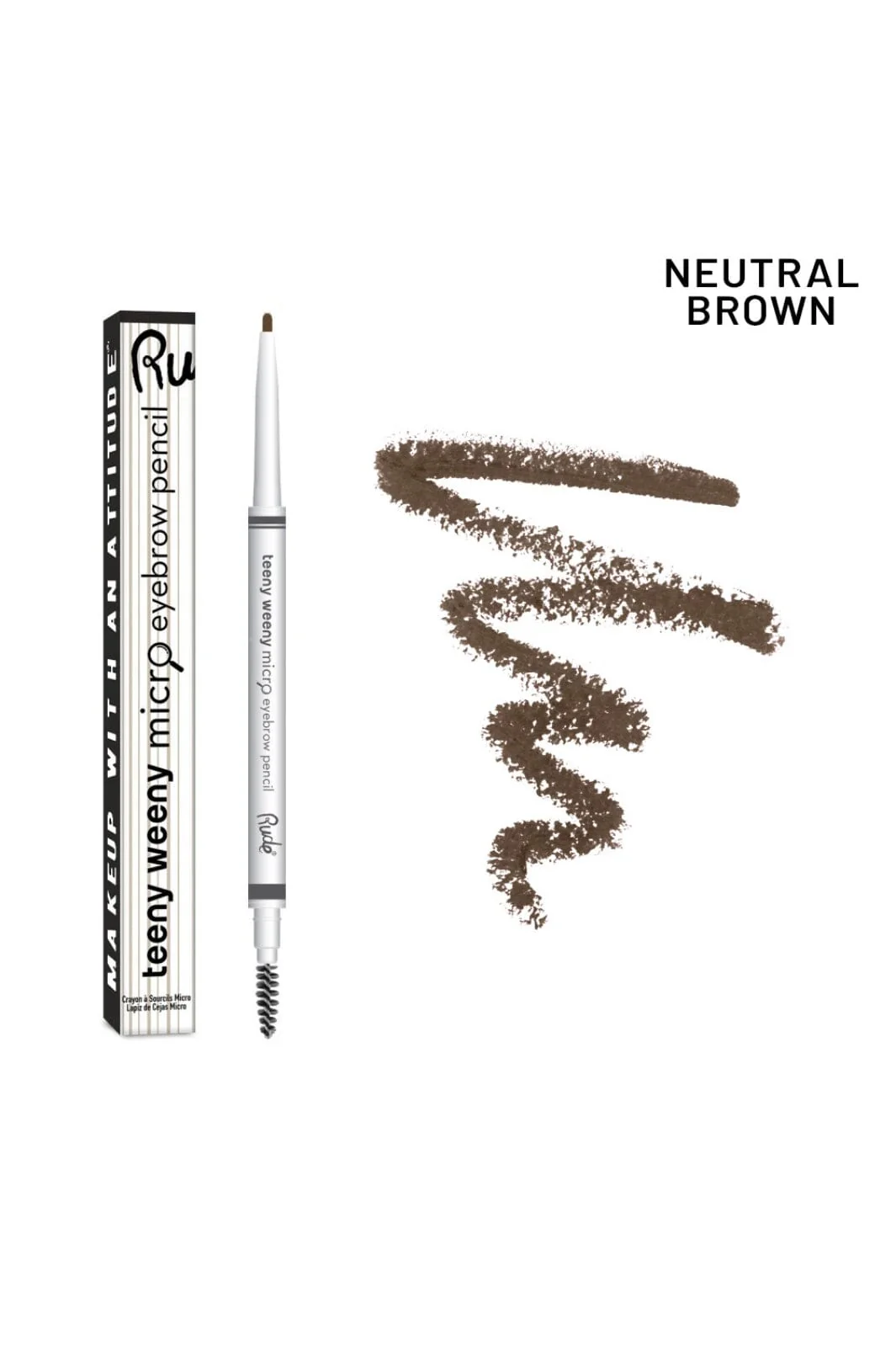 Rude Cosmetics Teeny Weeny Micro Eyebrow Pen neutral brown