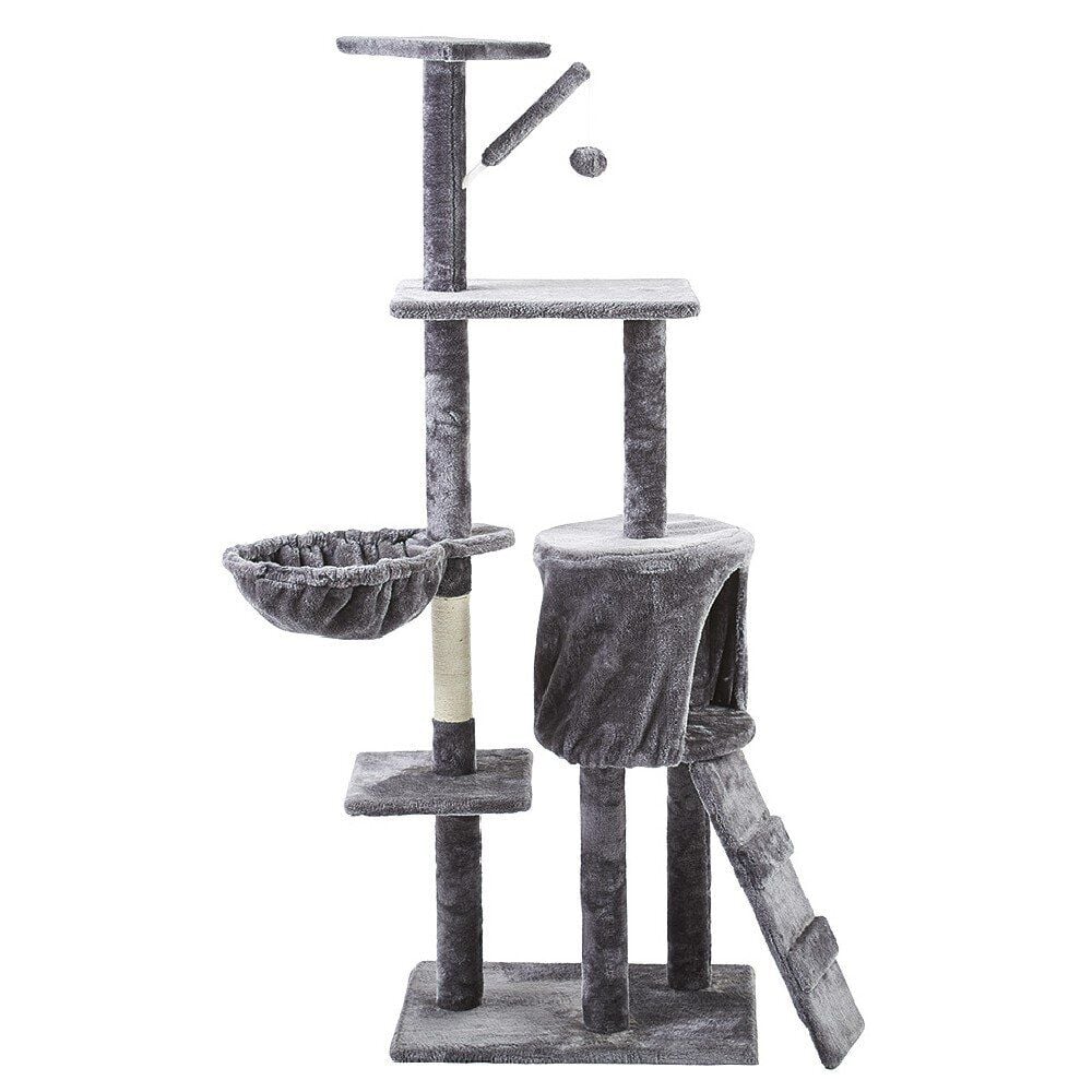 Arbre à chat polyester gris H.138 cm