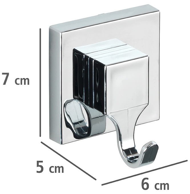 WENKO Wandhaken »Quadro« 2er Set, Befestigen ohne bohren