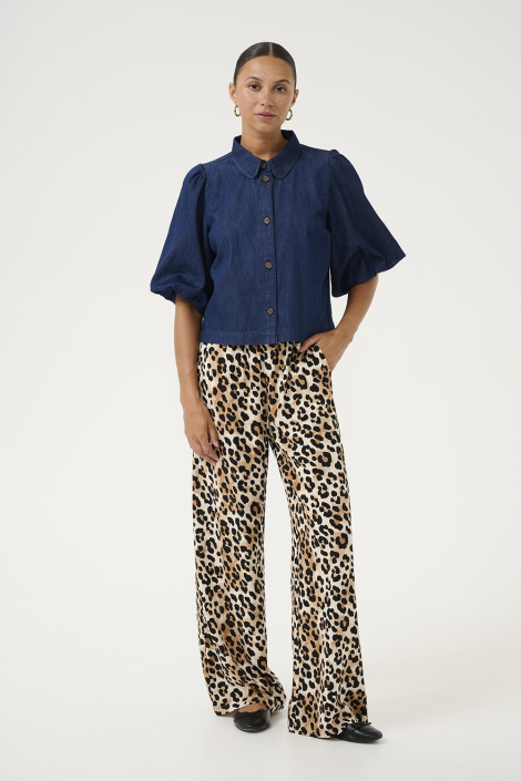 Culture blauwe dames blouse