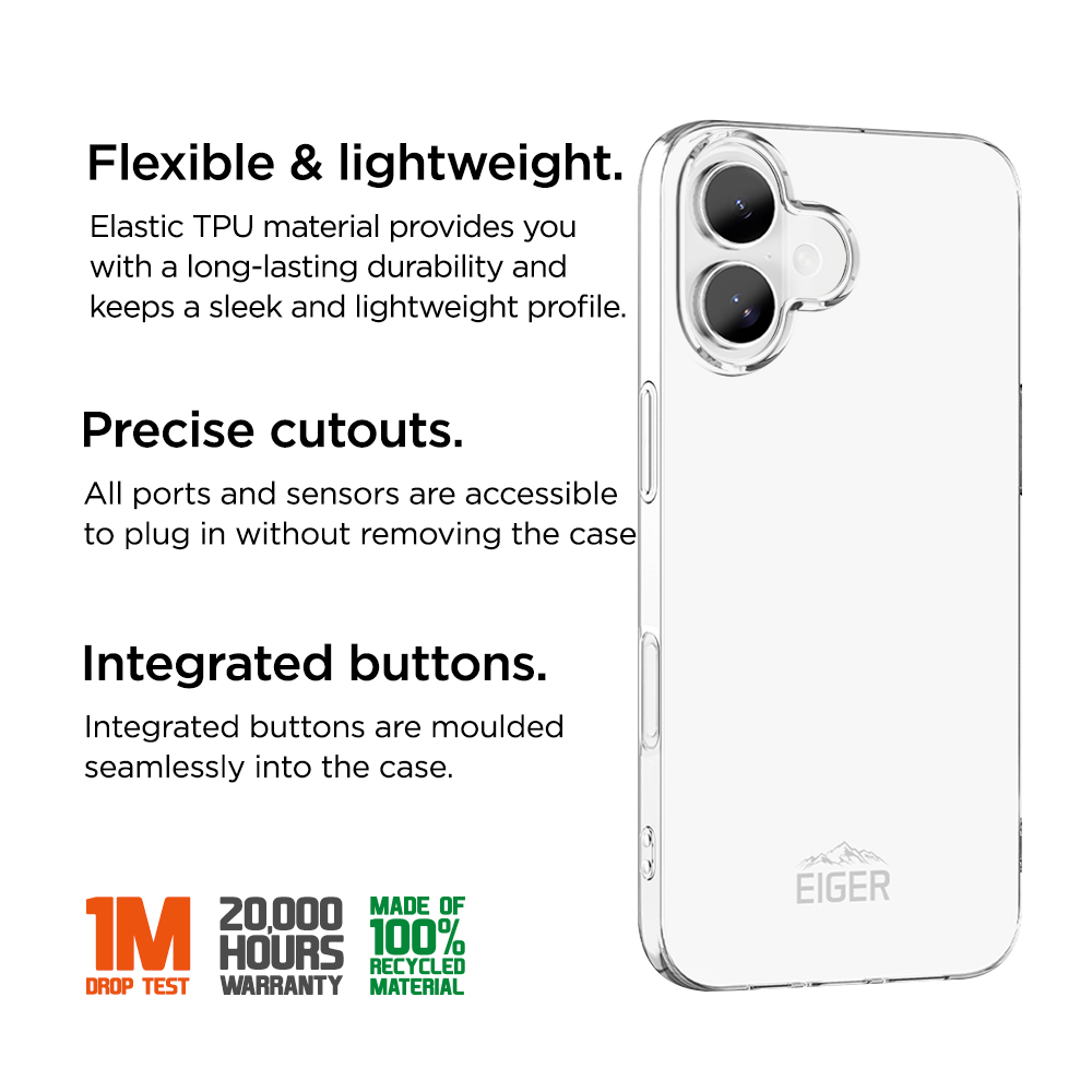 iPhone 17 Grip Case Gummi Schutzhülle (EGCA00892) - Transparent