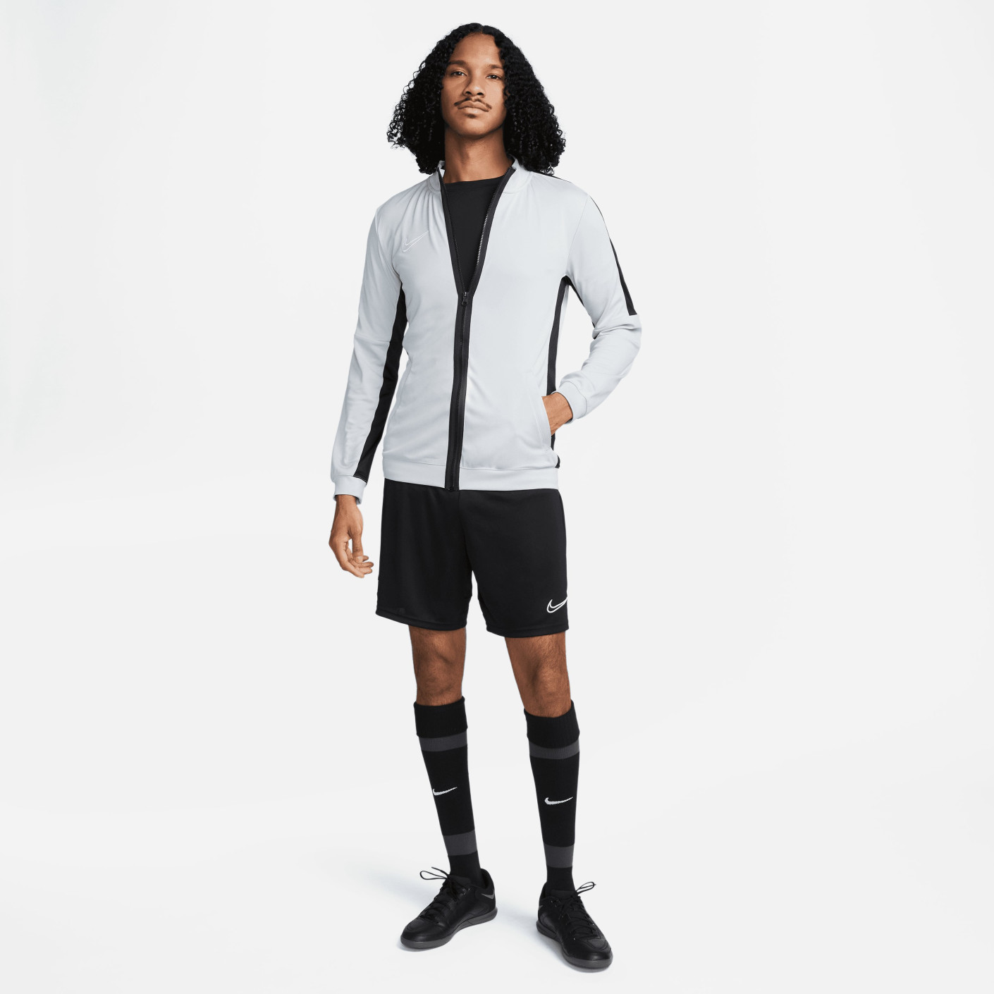 Nike Dri-FIT Academy 23 Trainingsjack Full-Zip Grijs Zwart Wit