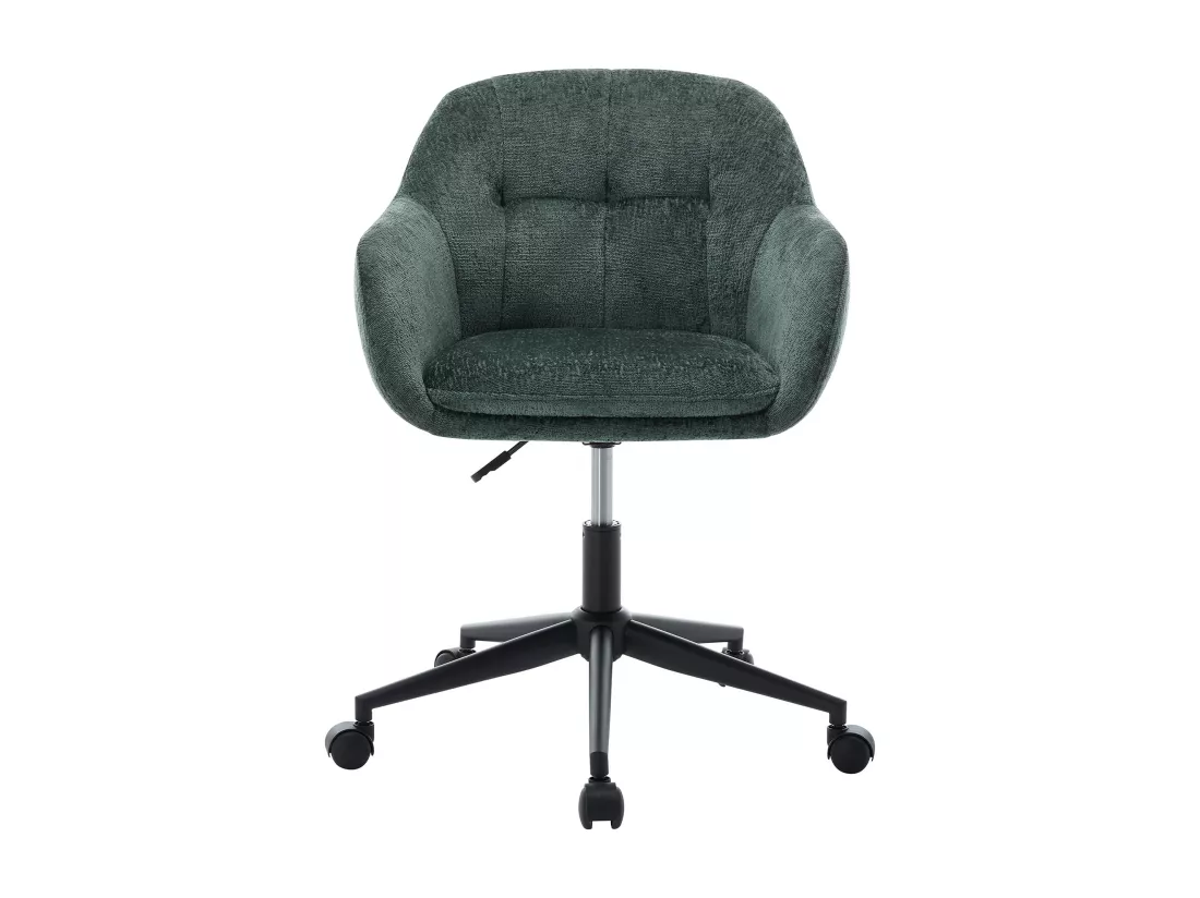 Chaise de bureau - Tissu texturé - Vert sapin - Hauteur réglable - LASSANDRA de Pascal Morabito