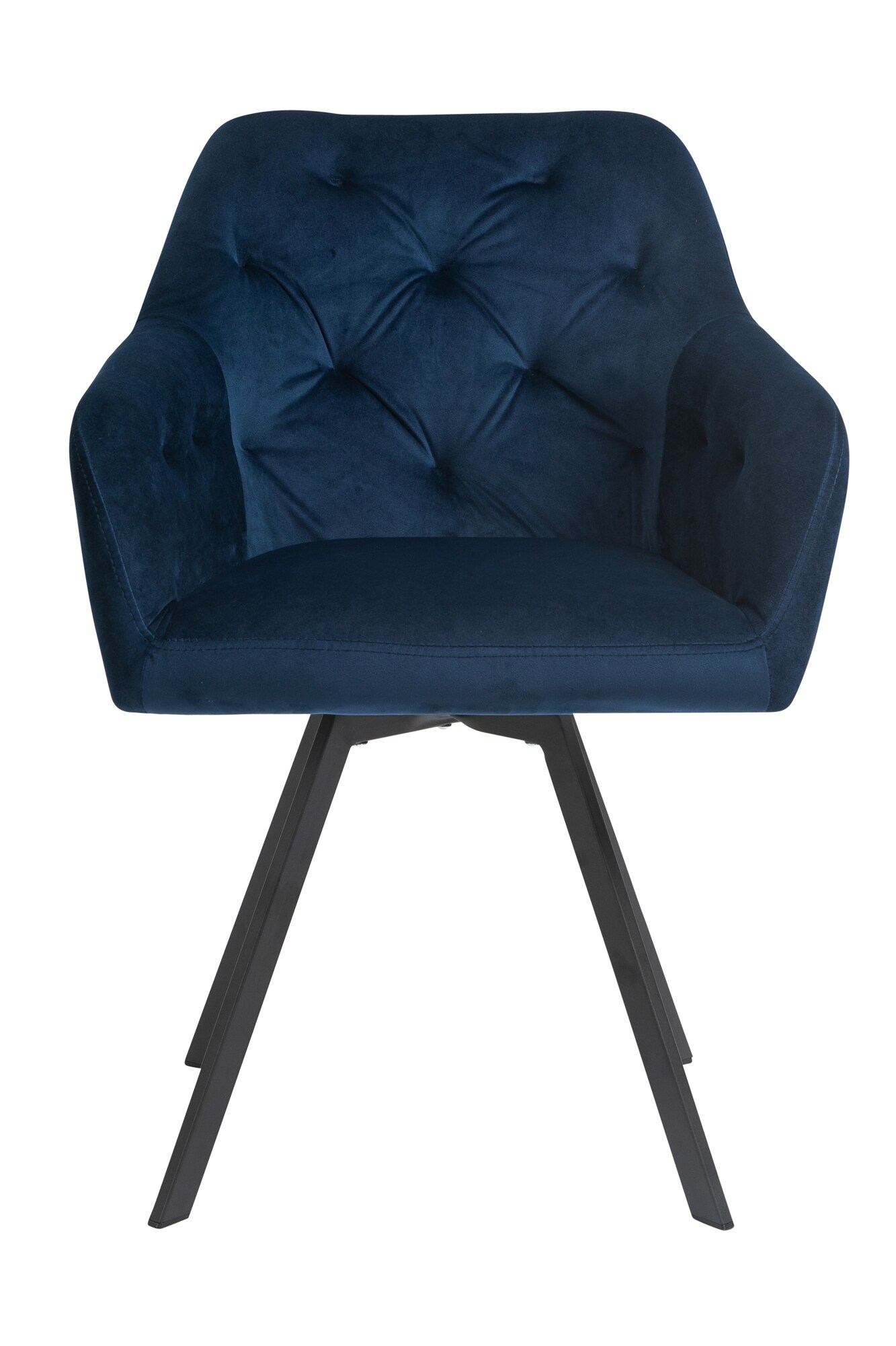 Armlehnstuhl Drehfunktion blau Esszimmerstuhl Polsterstuhl Wohnzimmer Stuhl