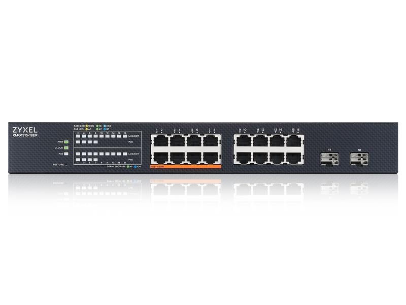 Zyxel PoE   Switch XMG1915-18EP 18 Port 16-Port 2.5GbE Smart Managed PoE Switch mit 2 SFP  Uplink