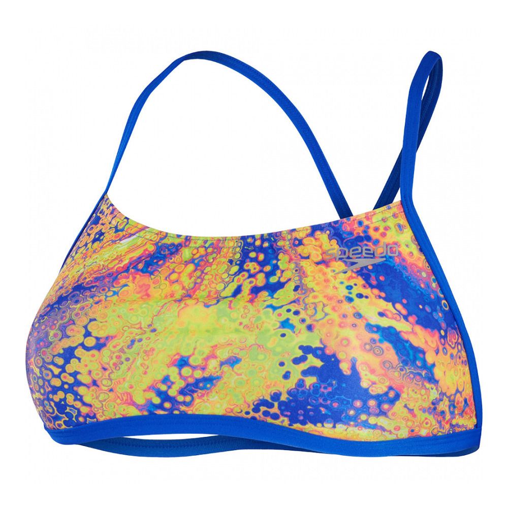 Speedo ECO+ ALLOV DIG XB CROPTOP - Haut de bikkini Femme purple/yellow
