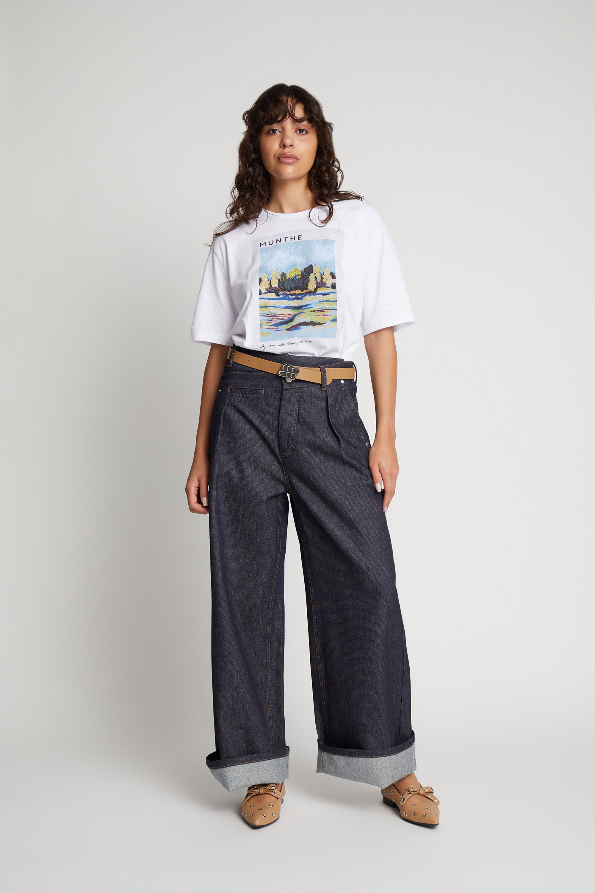 MUNTHE  Silane T-shirt - hvid