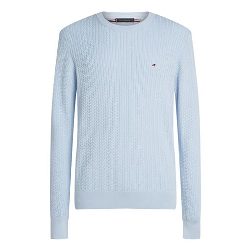 Tommy Hilfiger Herringbone Structure Pullover, Breezy Blue, XXL
