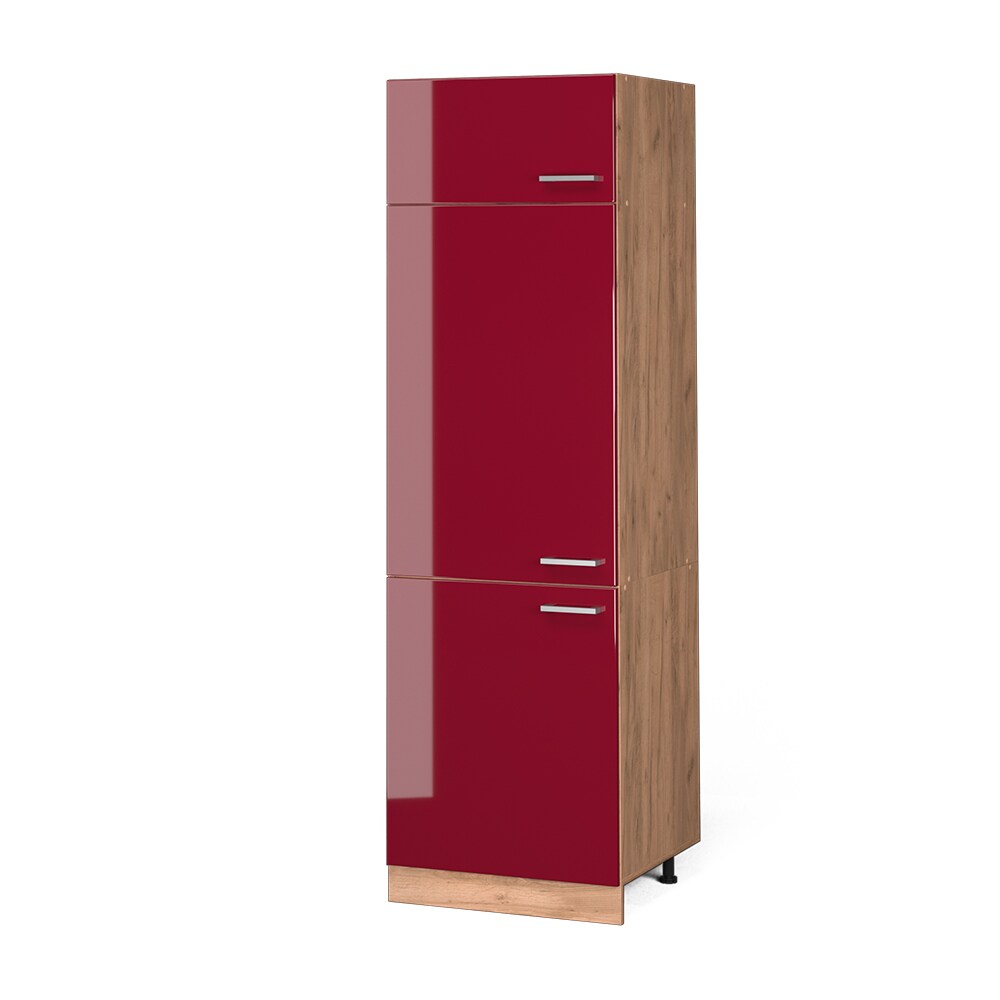 Vicco Kühlumbauschrank Küchenschrank Küchenzeile R-Line 60 cm Goldkraft Bordeaux