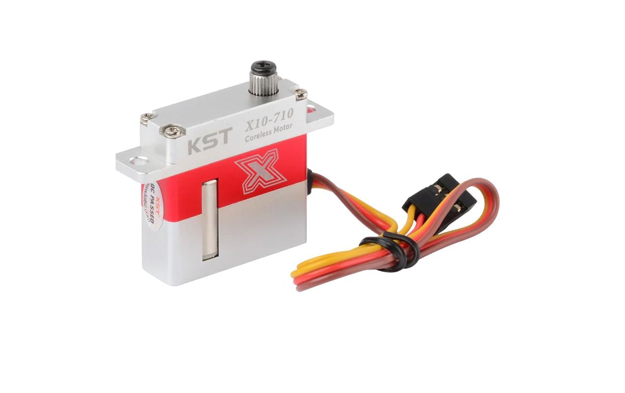 Flächenservo X10-710 V8.0 7.5 kg, 0.09 s, Digital HV10 mm Flächenservo mit Metallgetriebe und Softstart