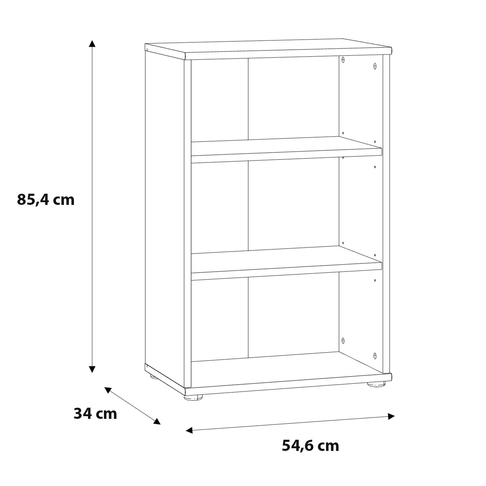Standregal - Old Wood Vintage - 55x85 cm