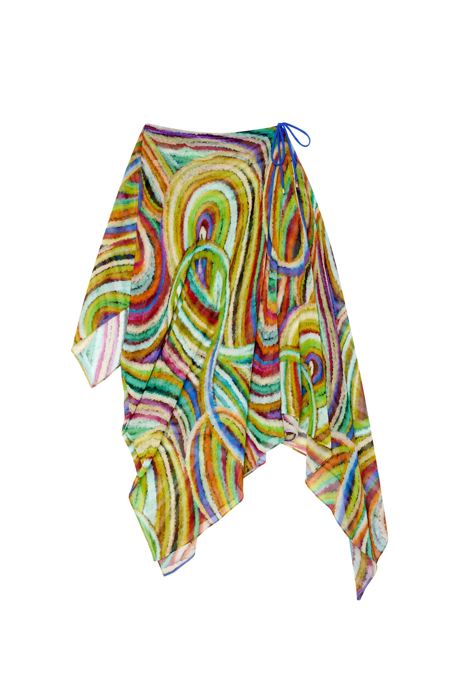lizon Robe-poncho asymétrique imprimé MULTICOLORE Voile multicolore