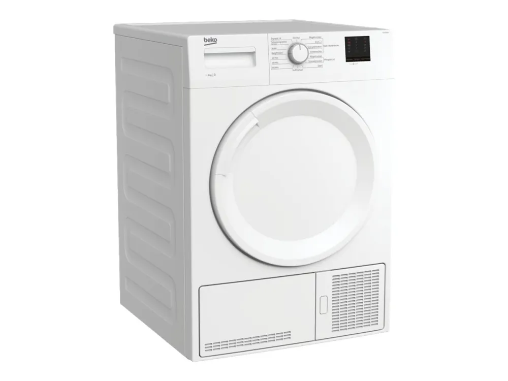 Beko DCU 8230 N - Tørremaskine - bredde: 59.7 cm - dybde: 56.8 cm - højde: 84.6 cm - frontbetjening - hvid